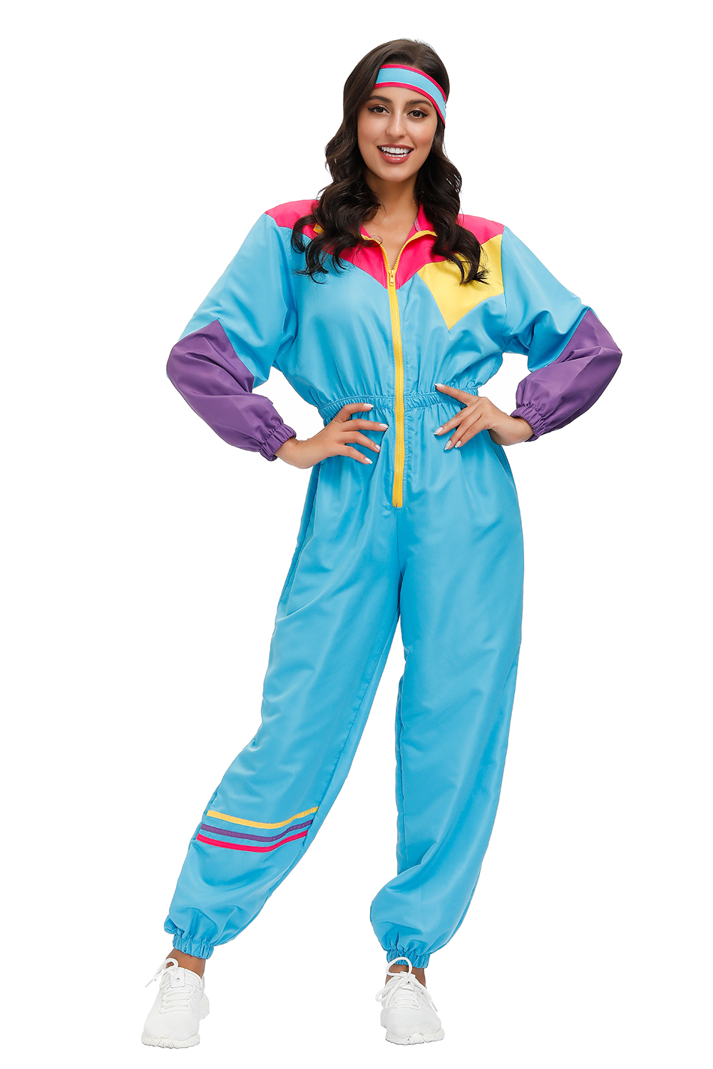 Womens 2 Pc Awesome 80s Ski Suit Costume